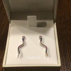 Rachael Ashwell Sterling Silver Snake Earnings